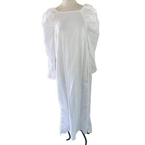 Mara Hoffman Womens Dress Size M White Puff Sleeve Square Neck Maxi Elisabetta